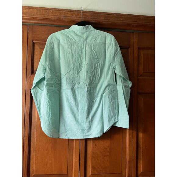 NWT Everlane Women's The Cotton Oversized Button Down Shirt Long Sleeve Mint 4 - Picture 8 of 11